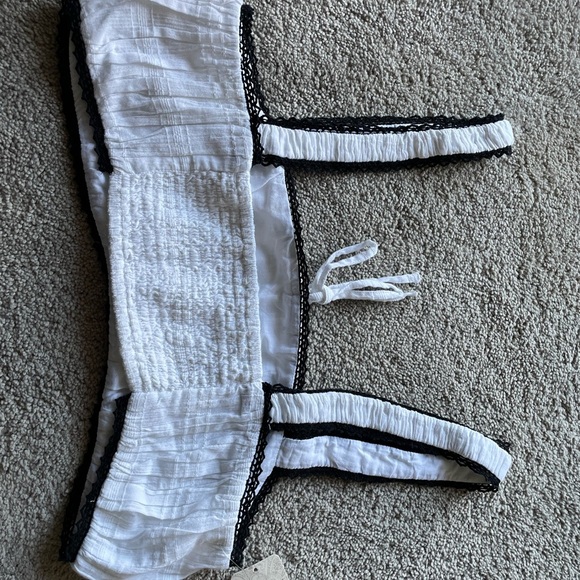 NWT Free People|| Intimately - Enchanted Micro Cami, Black and White Combo,Large - Picture 5 of 7